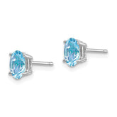 14k White Gold Aquamarine Earrings